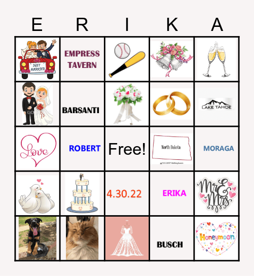 BRIDAL SHOWER BINGO Card