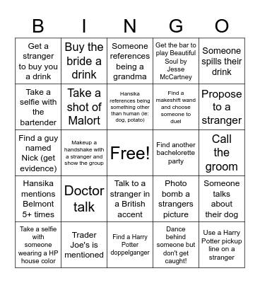 BACH BINGO Card