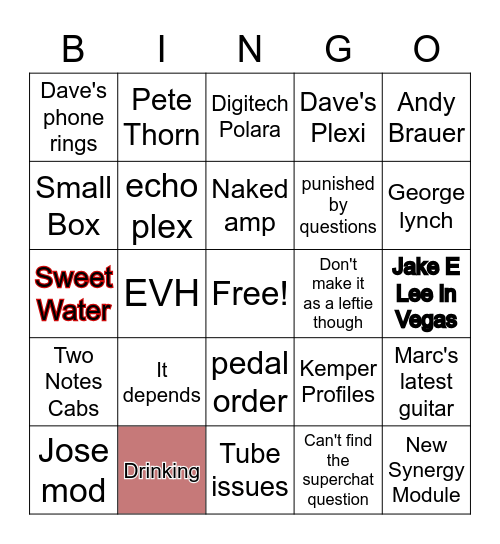 ToneTalk AskDave Bingo Card