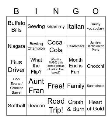 We <3 Nancy Bingo Card