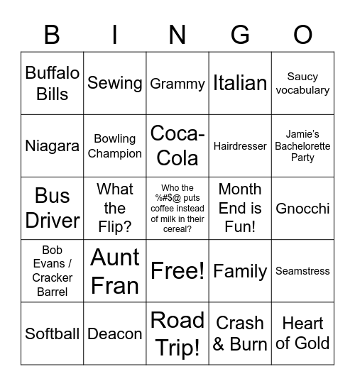 We <3 Nancy Bingo Card