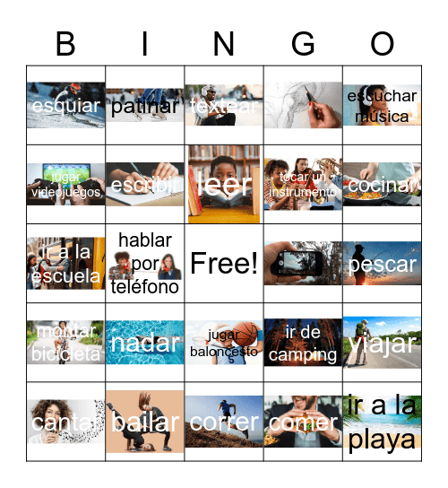 Los Pasatiempos Bingo Card