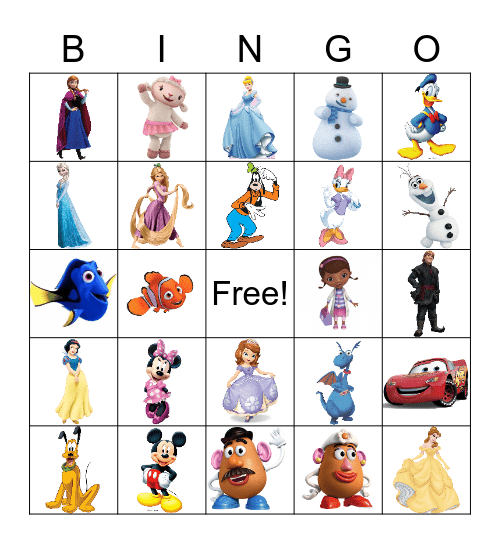 Disney Bingo Card