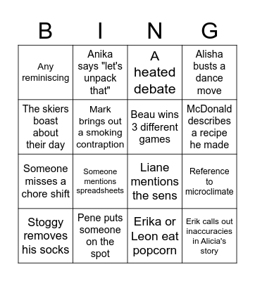 Birthday Bing Bingo Card