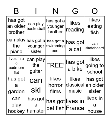 Find someone who...? Bingo Card