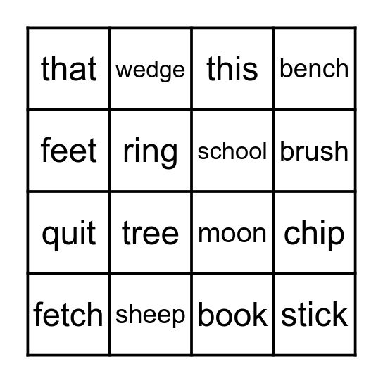 Module 2 Bingo Card