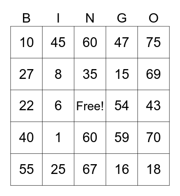 Lance Tibayan Bingo Card