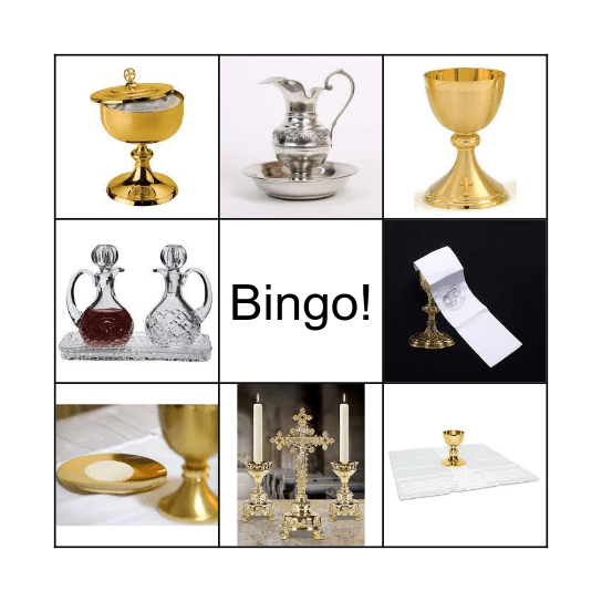 Sacred Objects Used In Catholic Mass Bingo Card