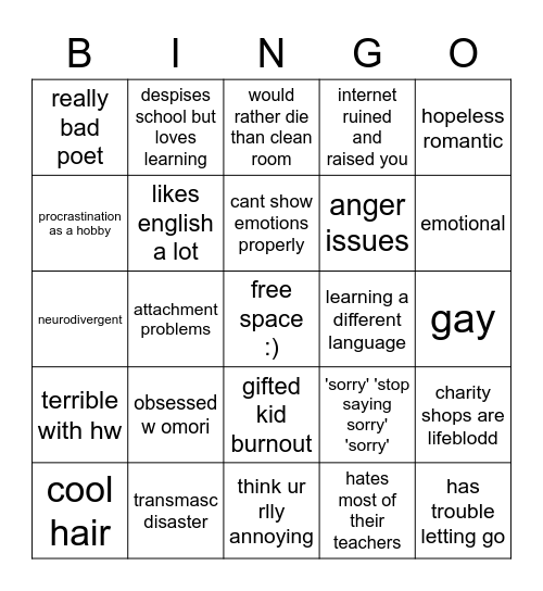 kai bingo Card