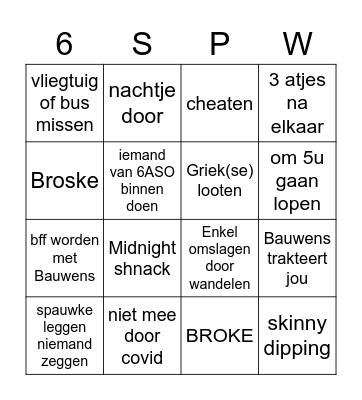 Athene 2022 Bingo Card