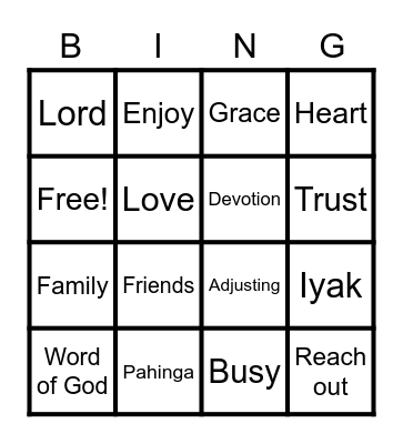 Bingo Card