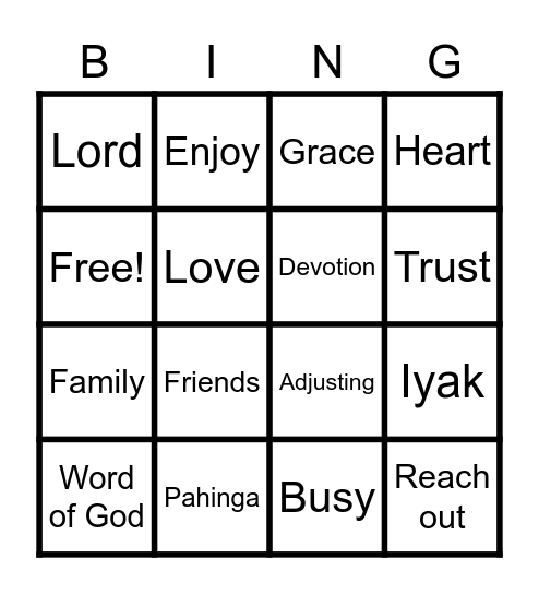 Bingo Card