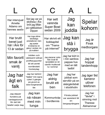 Local Tech Bingo Card