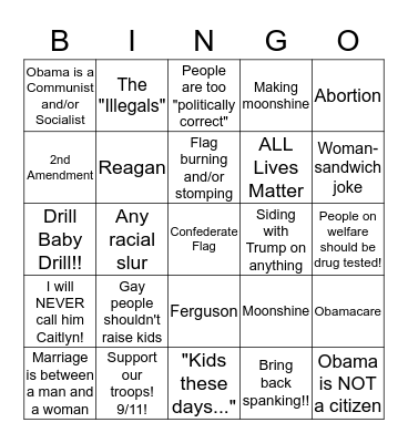 Backwoods Bingo Card