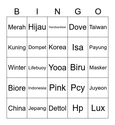 Karina Bingo Card