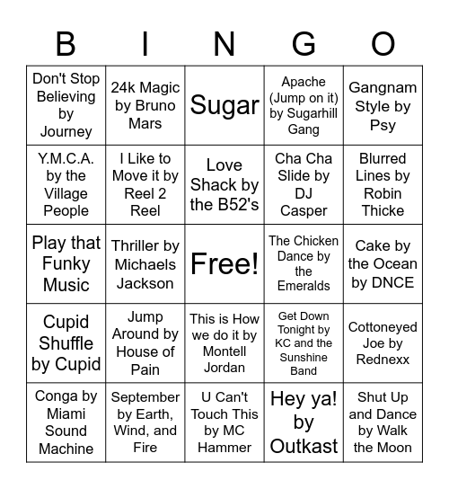 Party Time! Bingo Card