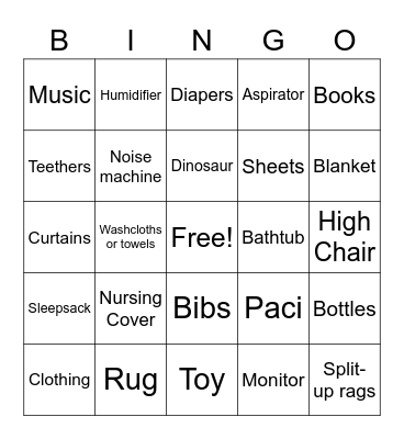 Gift bingo Card