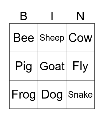 Test Bingo Card