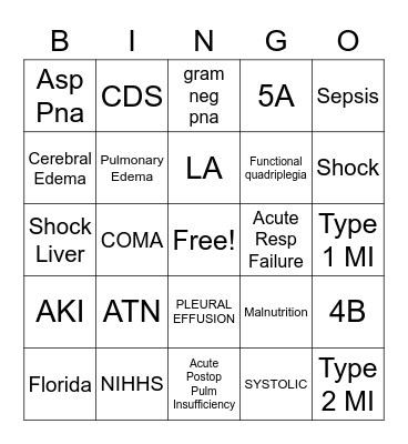 Claro Healthcare Education Day Bingo Card