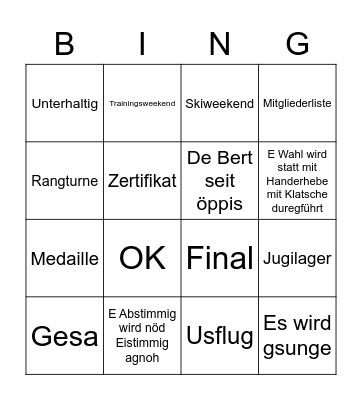 HV Bingo STV Marpa 2022 Bingo Card