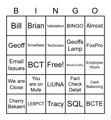 LEBPCT BINGO Card