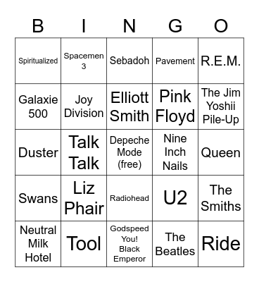 Gabe's Bingo Card