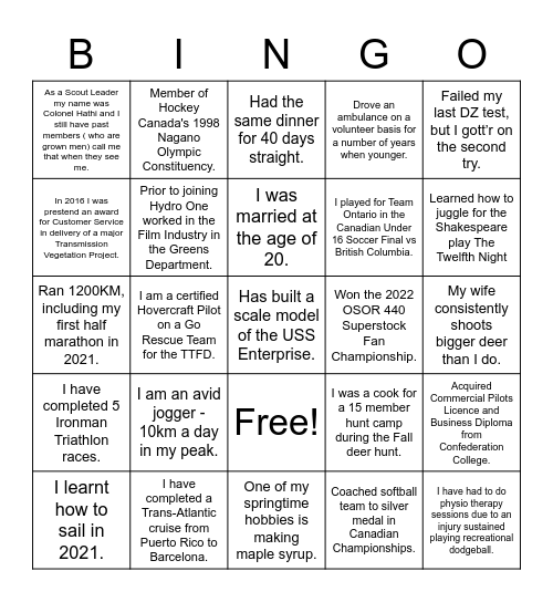 FORESTRY Bingo Card