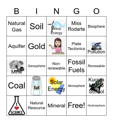Natural Resources Bingo Card