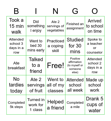 Attendance Group! Bingo Card