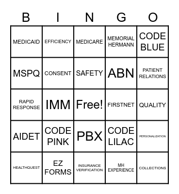 MH Katy PAS Week Bingo Card