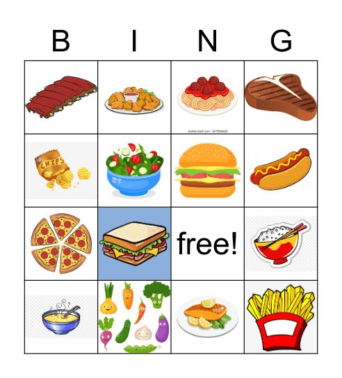 ¡El Almuerzo y La Cena! Bingo Card