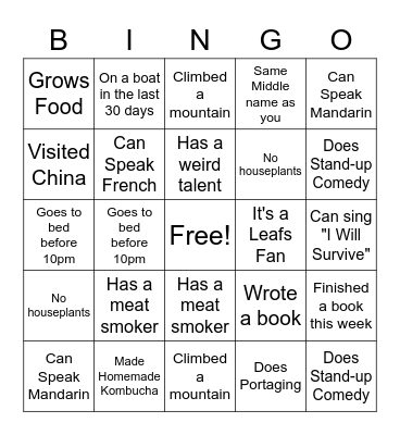 Stephanie - Card 2 Bingo Card