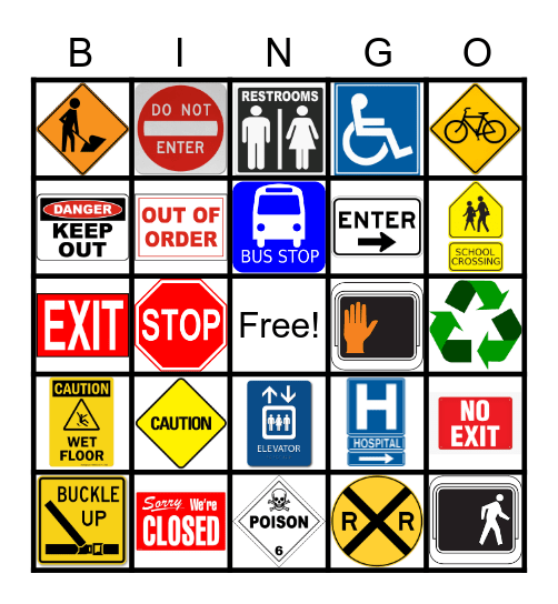 Community Signs Bingo Card