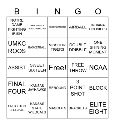 MARCH MADNESS Bingo Card
