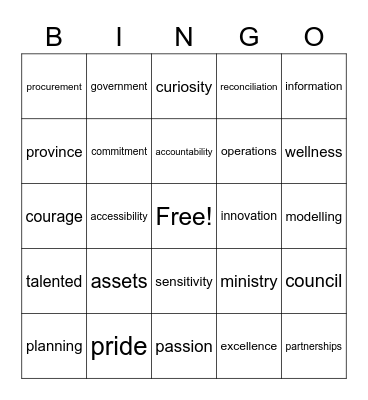 FCSD Public Service Week Bingo Card