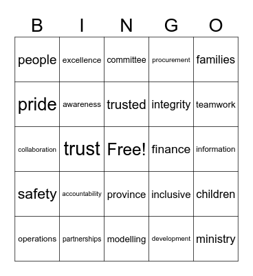 FCSD Public Service Week Bingo Card