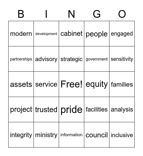 FCSD Public Service Week Bingo Card