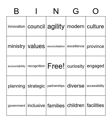 FCSD Public Service Week Bingo Card