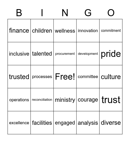 FCSD Public Service Week Bingo Card