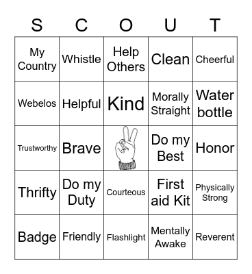 SCOUT BINGO Card