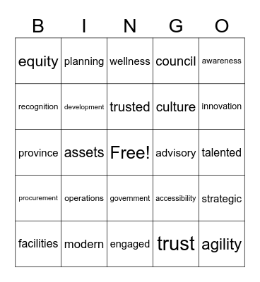 FCSD Public Service Week Bingo Card