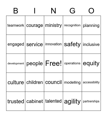 FCSD Public Service Week Bingo Card