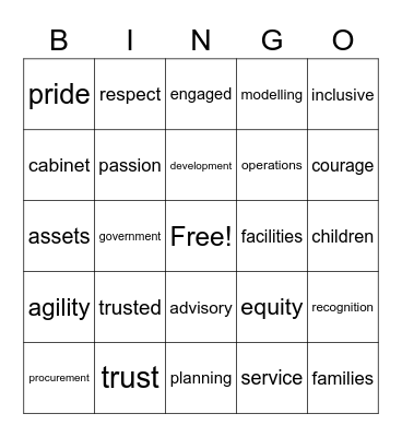 FCSD Public Service Week Bingo Card