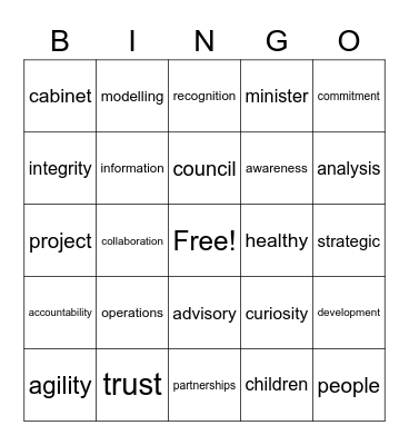 FCSD Public Service Week Bingo Card