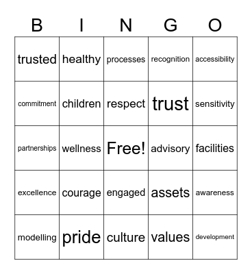 FCSD Public Service Week Bingo Card