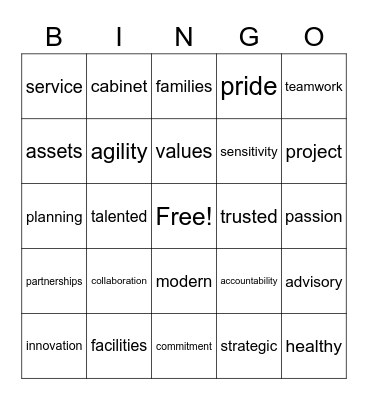 FCSD Public Service Week Bingo Card