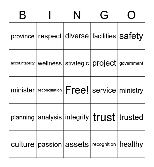 FCSD Public Service Week Bingo Card