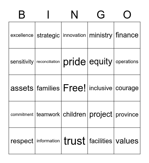 FCSD Public Service Week Bingo Card