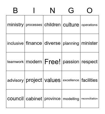 FCSD Public Service Week Bingo Card