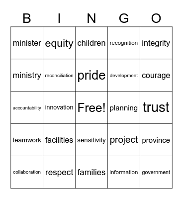 FCSD Public Service Week Bingo Card